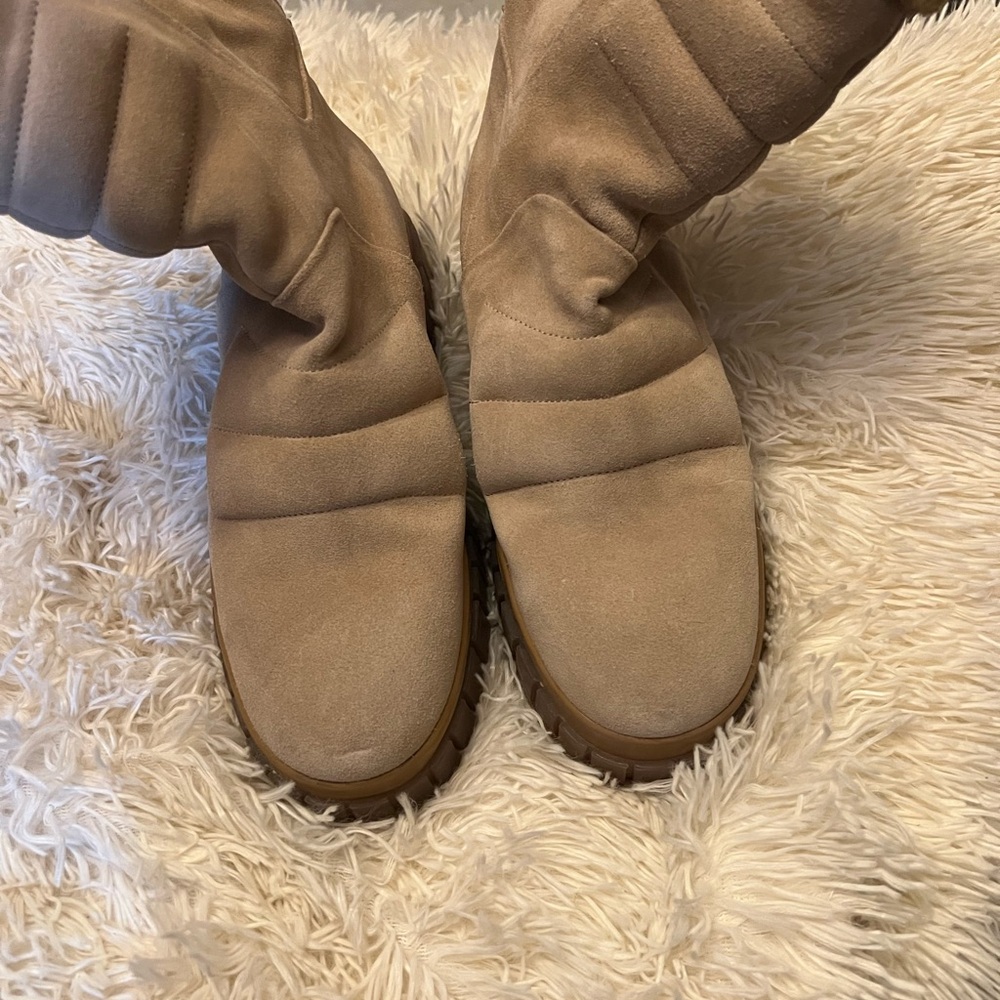 Free People Tan Suede Chunky Boots - Picture 8 of 11